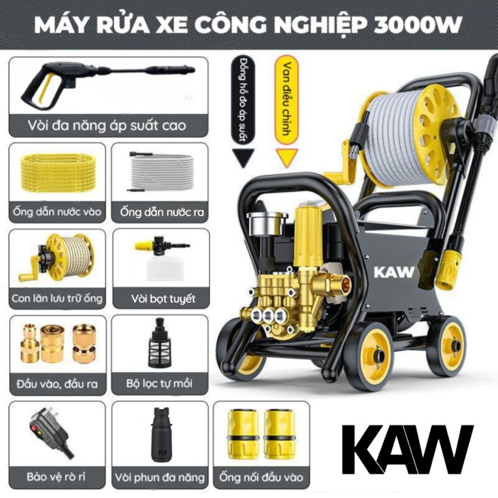 Máy Rửa Xe Đa Năng Siêu Mạnh Mẽ 335A KAW- Giải Pháp Hoàn Hảo Cho Việc Vệ Sinh Xe Của Bạn