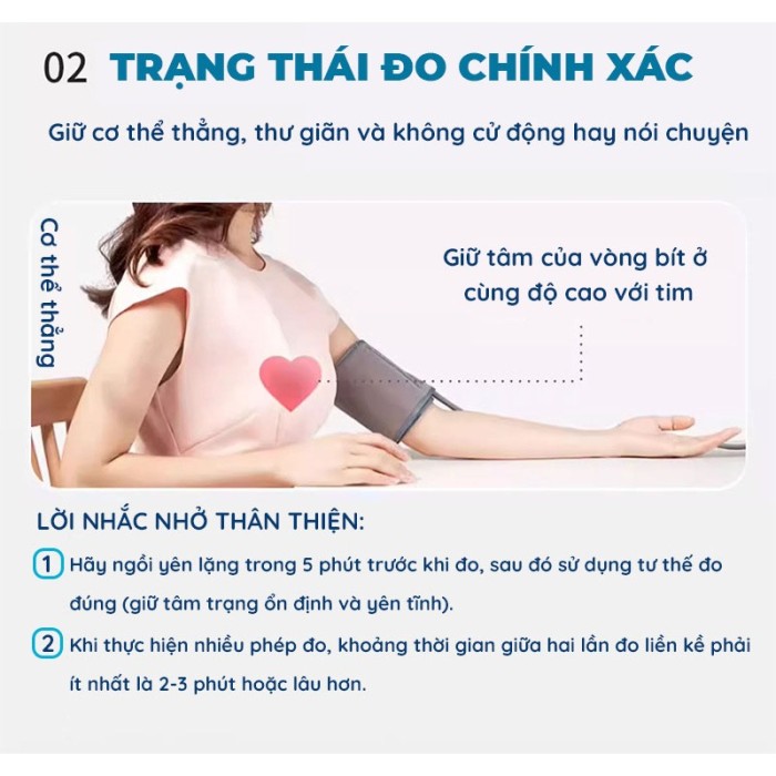 Máy đo huyết áp KAW tích hợp cảm biến thông minh - Cảnh báo huyết áp cao, kiểm soát tim mạch.