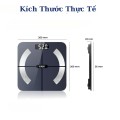 Cân điện tử thông Minh KAW, Phân tích 12 chỉ số cơ thể, Cảm biến siêu nhạy, Kết nối Bluetooth, Màn hình LED hiển thị rõ nét