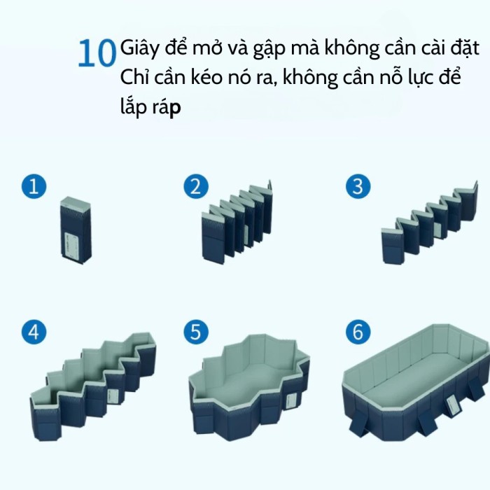 Bể bơi tự động gia đình KAW Hồ Xanh 2m1, An toàn, bền bỉ cho mọi nhà