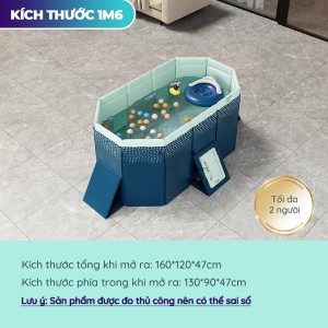 Bể bơi tự động kích thước 1m6 - Tiện lợi, nhỏ gọn cho 2 người