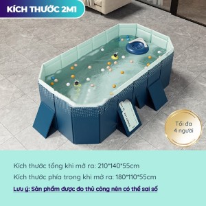 Bể bơi tự động gia đình KAW Hồ Xanh 2m1, An toàn, bền bỉ cho mọi nhà