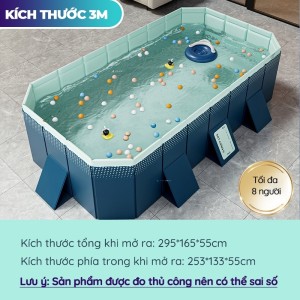 Bể bơi tự động Hồ Xanh 3m, Dễ dàng lắp đặt, phù hợp mọi không gian
