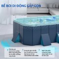 Bể bơi tự động gia đình KAW Hồ Xanh 4m, An toàn, Rộng rãi, Bền bỉ cho gia đình đông người