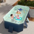 Bể Bơi Trẻ Em 4 Lớp Không Bơm Hơi | Chất Liệu PVC + Gỗ An Toàn