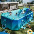 Bể Bơi Trẻ Em 4 Lớp Không Bơm Hơi | Chất Liệu PVC + Gỗ An Toàn