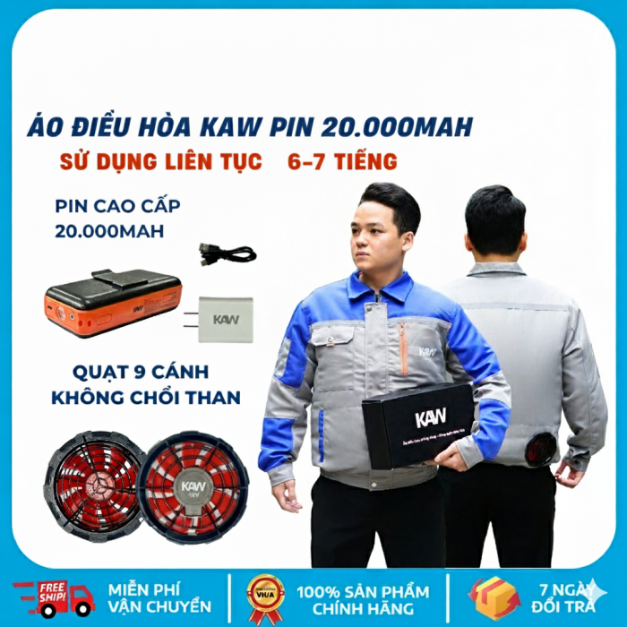 Mua Áo Quạt Gió GZ Chính Hãng, Thiết Kế Đẹp, Chất Lượng Cao, Pin 20.000 mAh