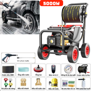 Máy Xịt Rửa Xe KAW AquaBlast K-5000, Áp Lực Khủng, Hiệu Quả Tối Đa