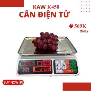 Cân Tính Tiền Điện Tử KAW K450 – Cân 10g-40kg, Nhiều Phím Lưu Trữ, Hai Mặt Hiển Thị, Dễ Sử Dụng