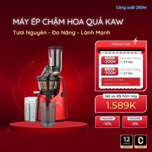 Máy Ép Chậm Công Nghiệp KAW 250W – Ép Kiệt Bã, Công Suất Lớn, Dễ Vệ Sinh