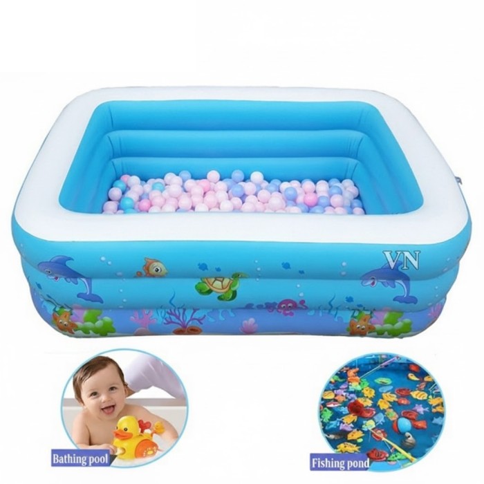 Bể bơi phao 130cm, Thương hiệu KAW, Giải nhiệt mùa hè cho trẻ