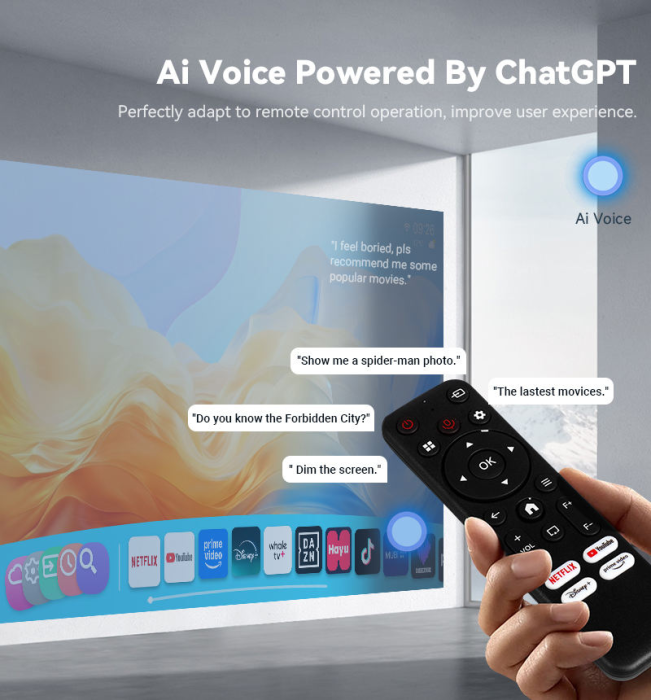 Máy chiếu Mini X3AA 1080P - Tự động lấy nét, Độ sáng cao 600 ANSI