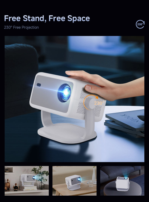 Máy chiếu JLF L018AR - Nhỏ gọn, Cắm điện trực tiếp, Xem phim cực đã